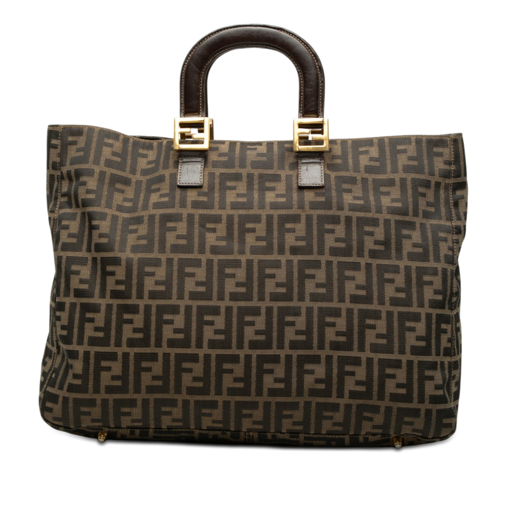 Pre-Loved Fendi Large Zucca Canvas Twins Tote